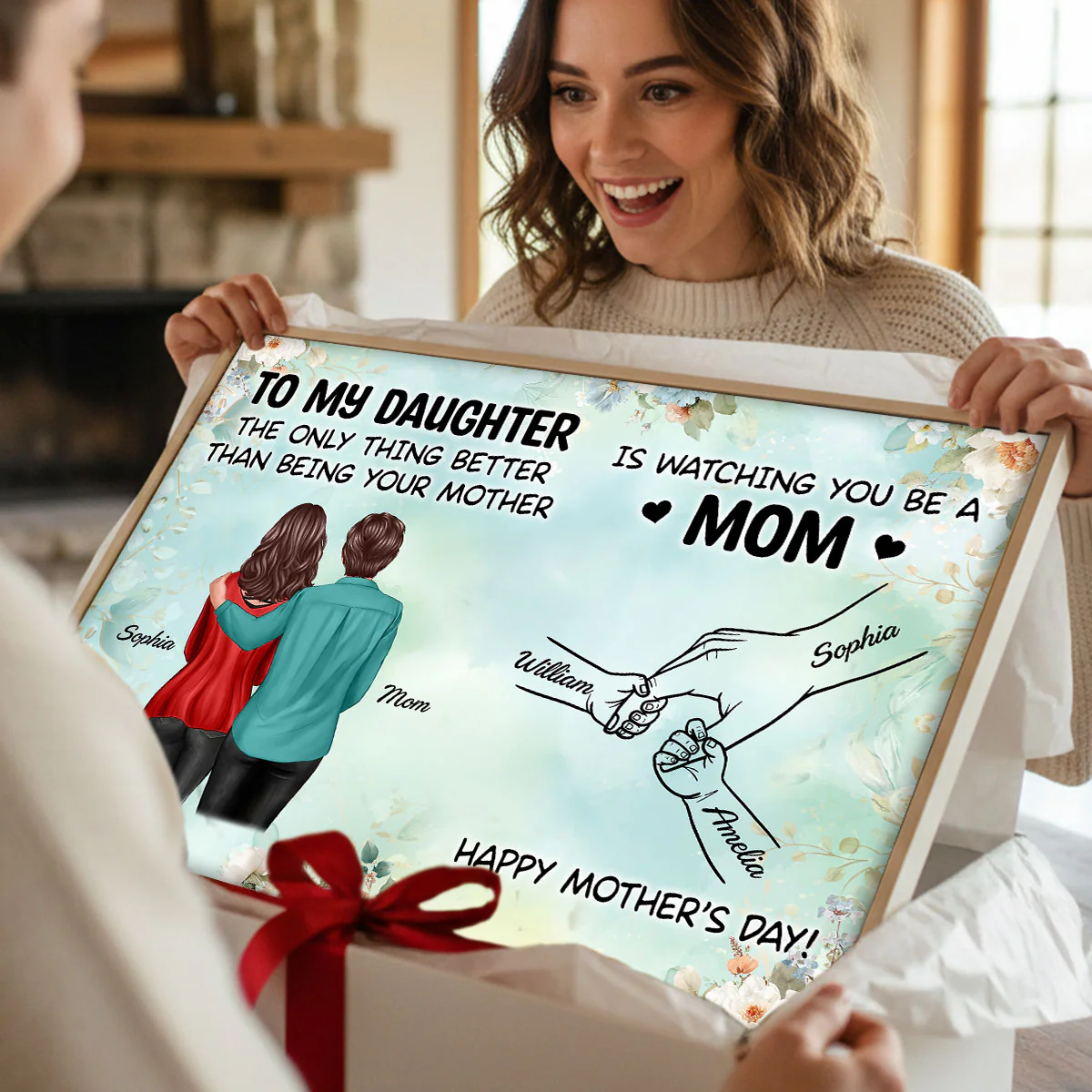 From Mom To Daughter Watching You Be A Mom Green Tone - Personalized Poster - Mother's Day Gift For Daughter - Image 6