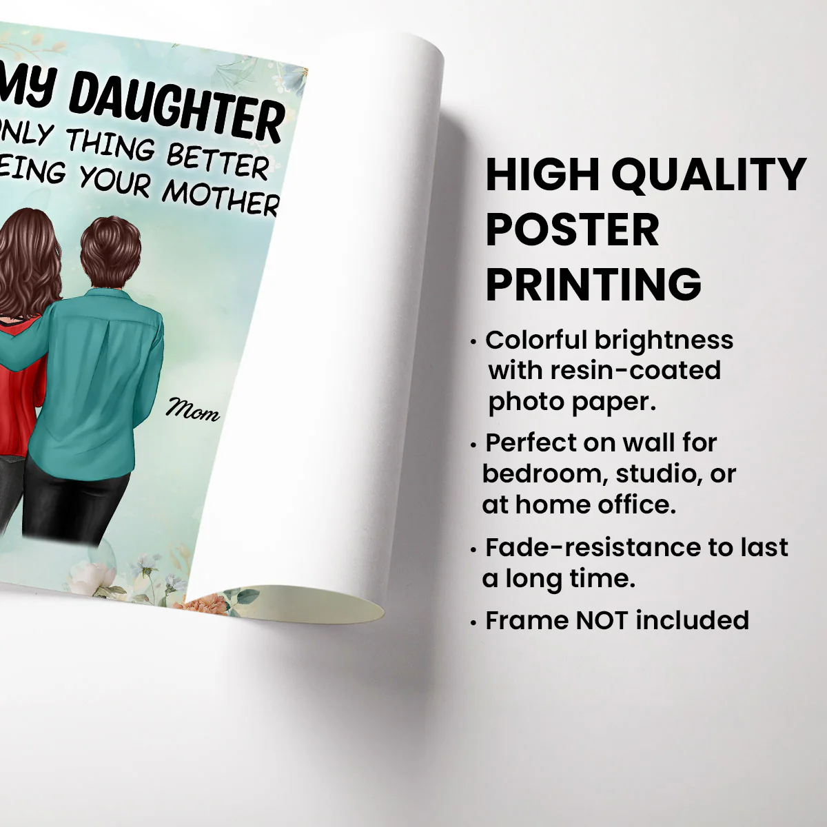 From Mom To Daughter Watching You Be A Mom Green Tone - Personalized Poster - Mother's Day Gift For Daughter - Image 7