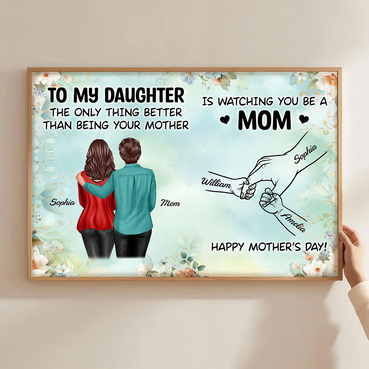 From Mom To Daughter Watching You Be A Mom Green Tone - Personalized Poster - Mother's Day Gift For Daughter - Image 8