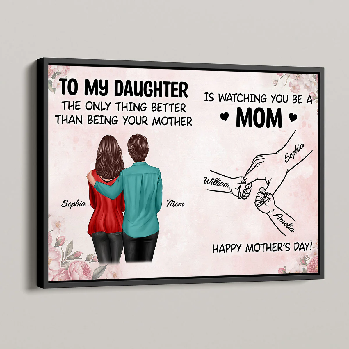 From Mom To Daughter Watching You Be A Mom - Personalized Poster - Mother's Day Gift For Daughter - Image 10