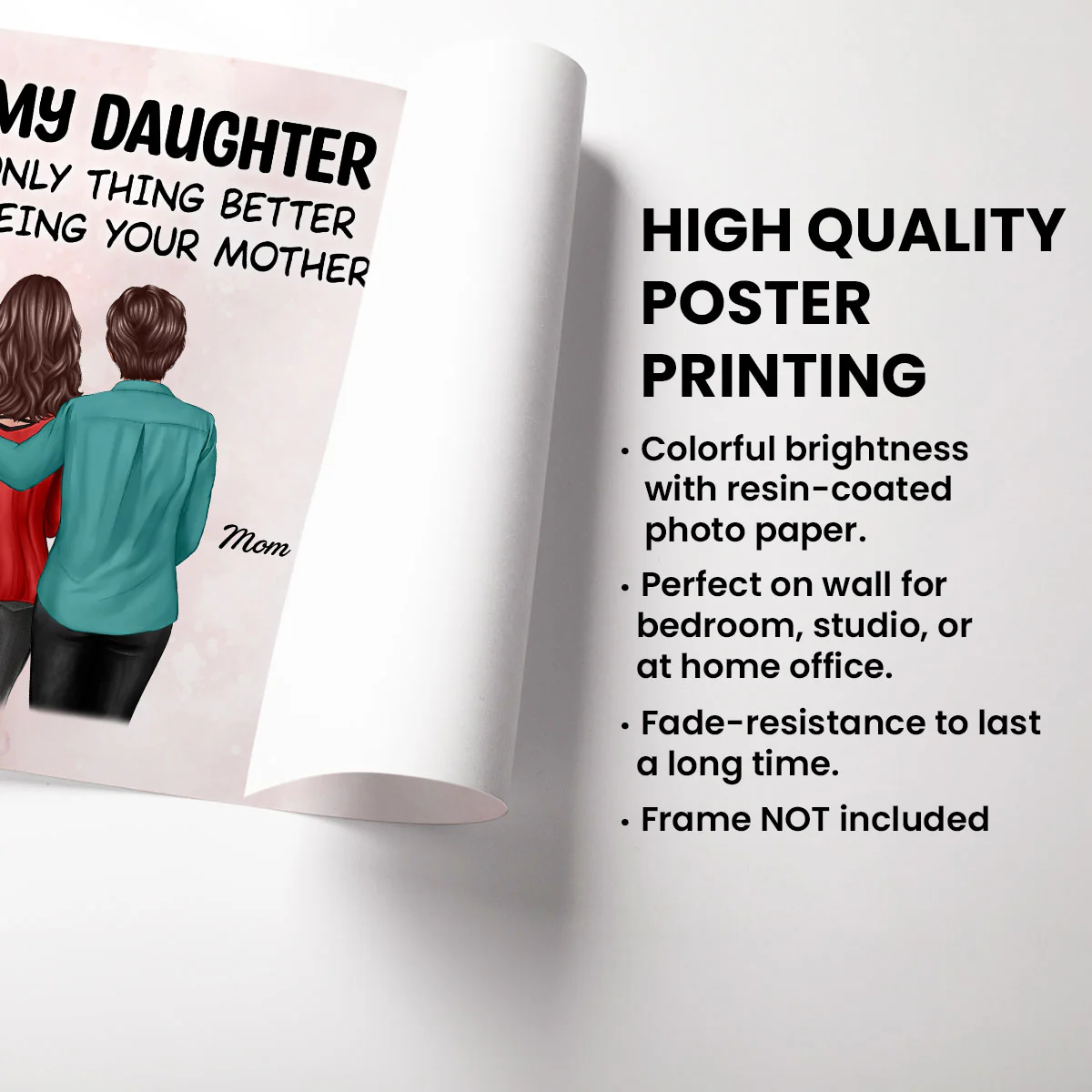 From Mom To Daughter Watching You Be A Mom - Personalized Poster - Mother's Day Gift For Daughter - Image 11