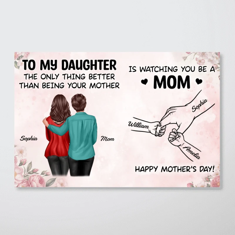 From Mom To Daughter Watching You Be A Mom - Personalized Poster - Mother's Day Gift For Daughter - Image 14