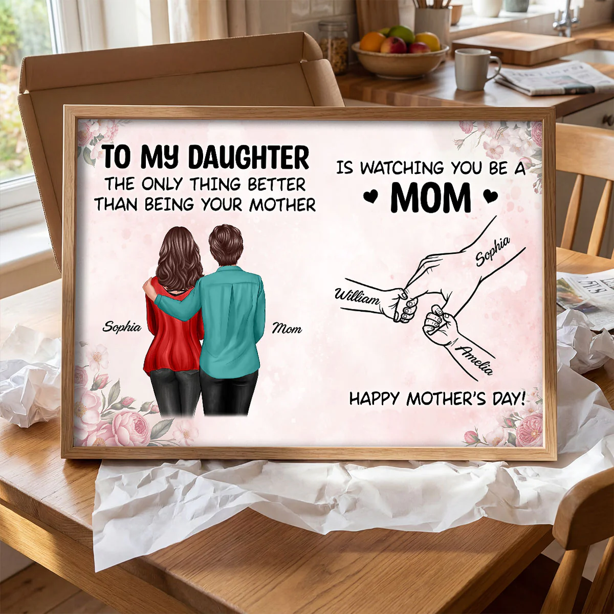From Mom To Daughter Watching You Be A Mom - Personalized Poster - Mother's Day Gift For Daughter - Image 3