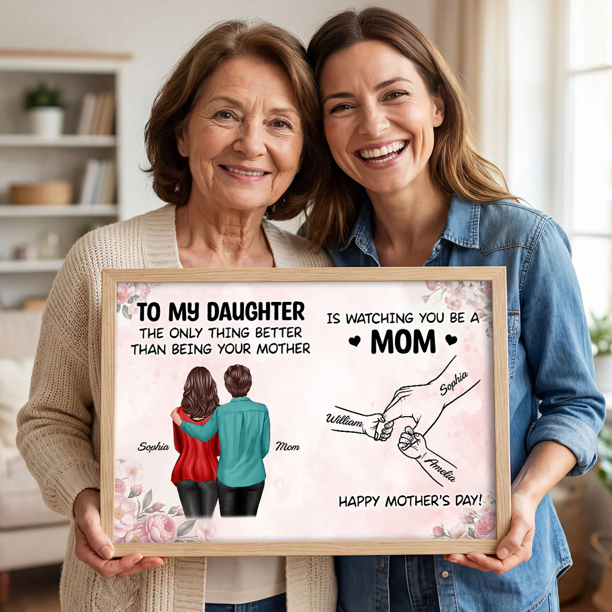 From Mom To Daughter Watching You Be A Mom - Personalized Poster - Mother's Day Gift For Daughter - Image 4