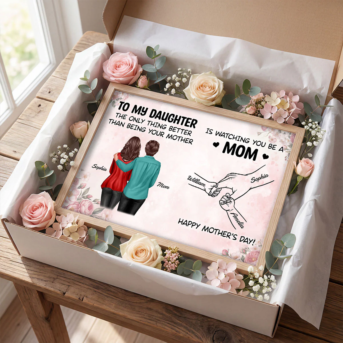 From Mom To Daughter Watching You Be A Mom - Personalized Poster - Mother's Day Gift For Daughter - Image 5