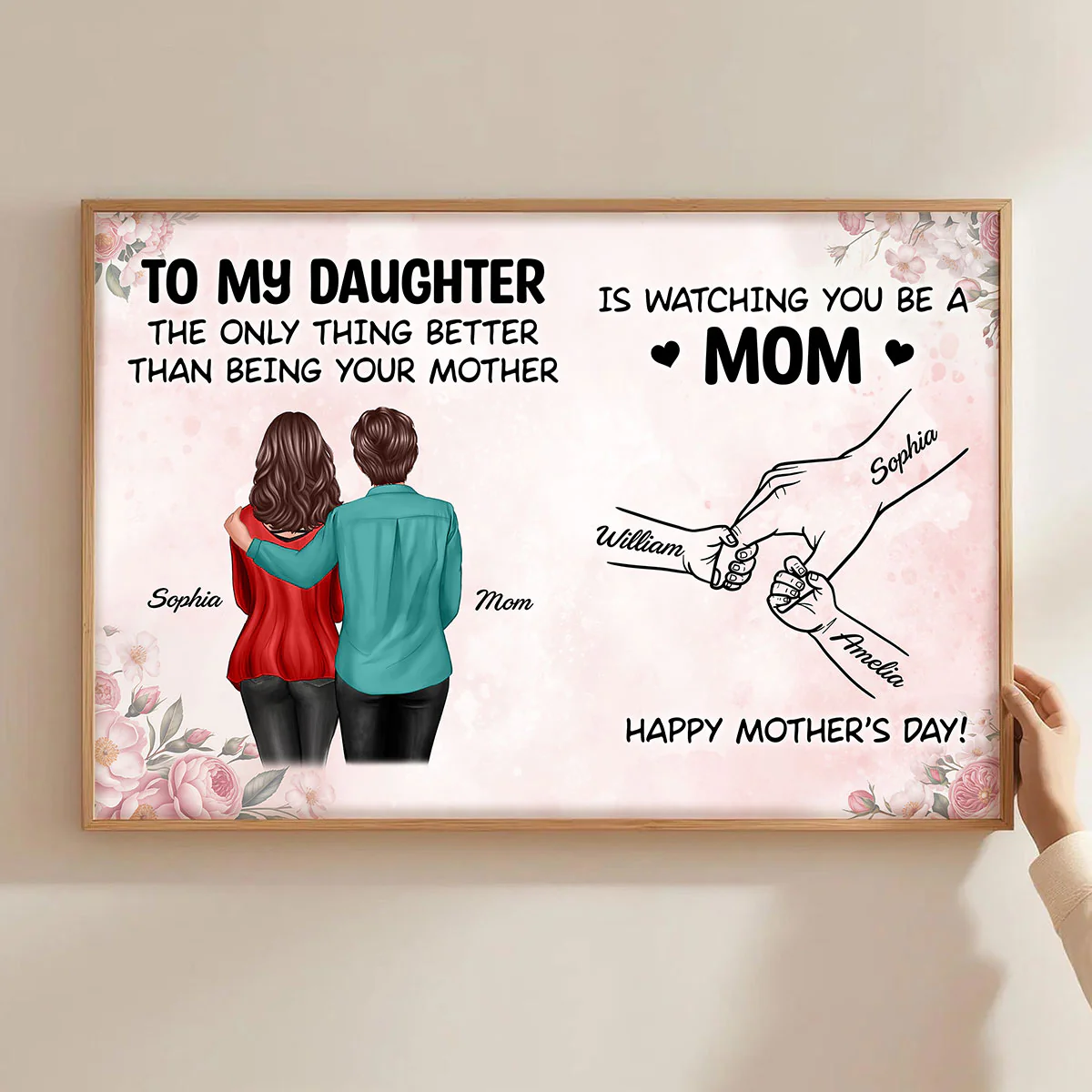 From Mom To Daughter Watching You Be A Mom - Personalized Poster - Mother's Day Gift For Daughter - Image 6