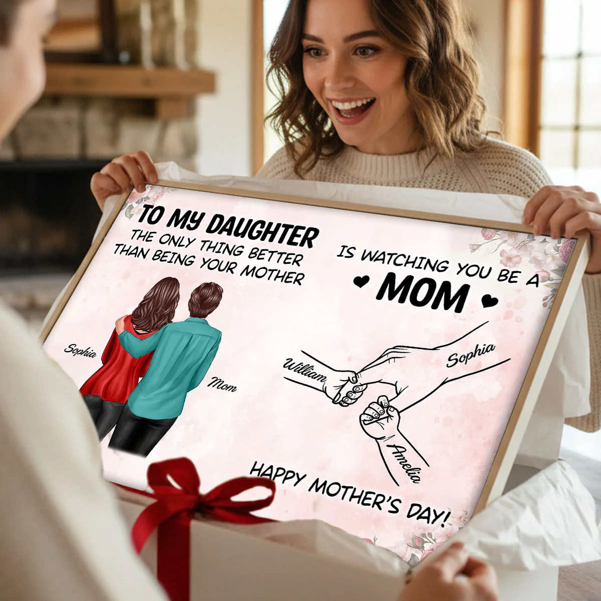 From Mom To Daughter Watching You Be A Mom - Personalized Poster - Mother's Day Gift For Daughter - Image 7