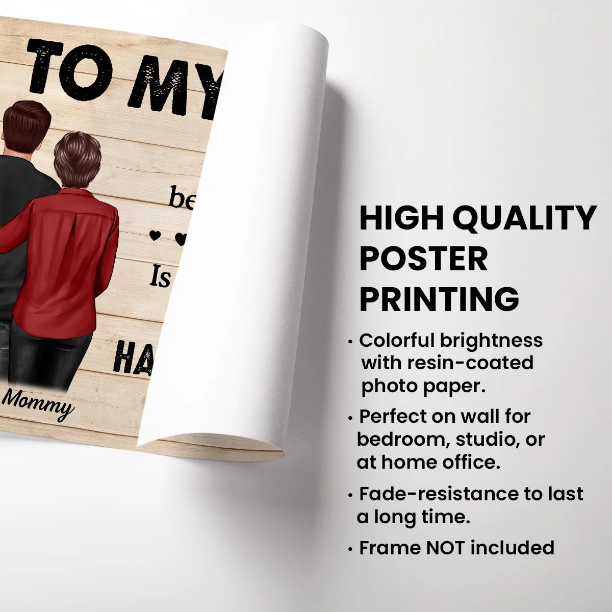 From Mom To Son Watching You Be A Dad Personalized Poster, Heartfelt Gift For Son - Image 4