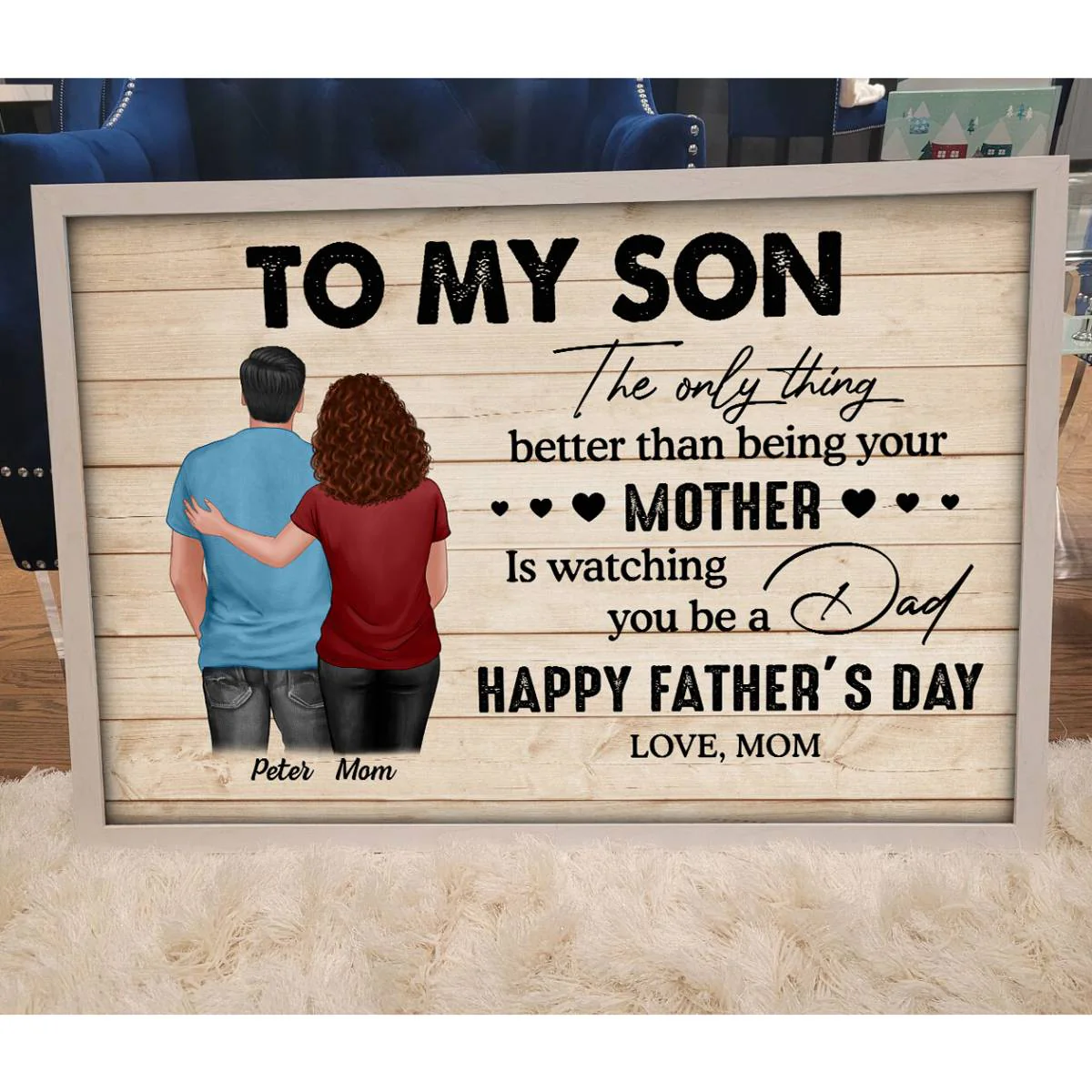 From Mom To Son Watching You Be A Dad Personalized Poster, Heartfelt Gift For Son - Image 8