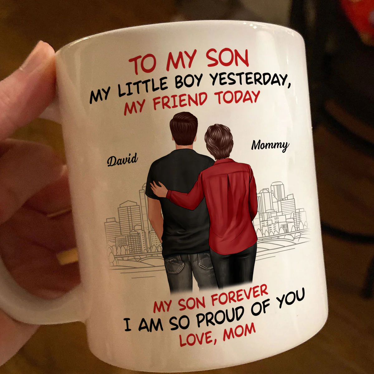 From Mom To Son My Little Boy Yesterday My Friend Today Personalized Mug - Image 2