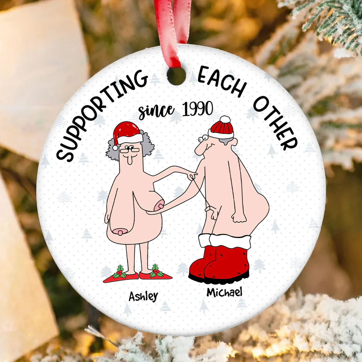 Funny Anniversary Gifts Christmas Ornament Gift for Wife Husband Girlfriend Boyfriend Him Her Personalized Ornament 2024 - Image 9