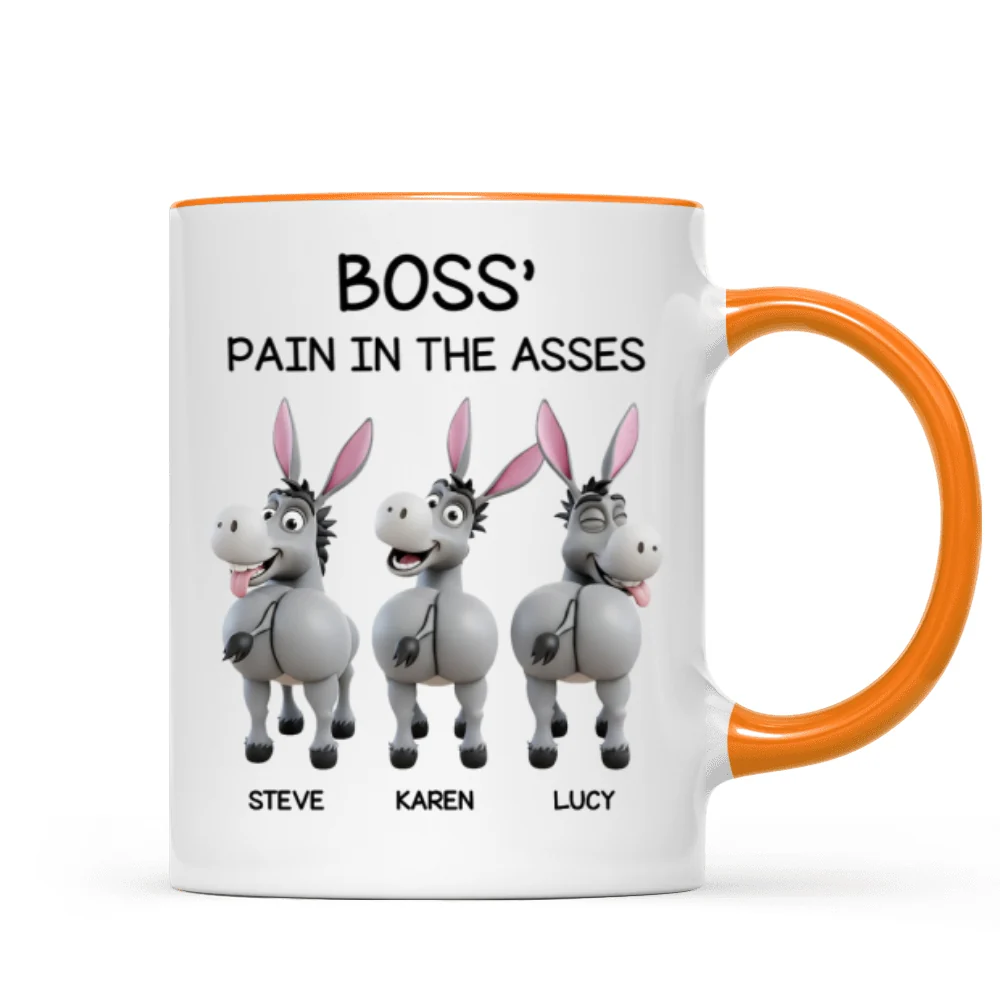 Funny Boss Christmas Pain in the Asses - Personalized Mug - Custom Employee Gift Exchange, White Elephant Gift - Image 15