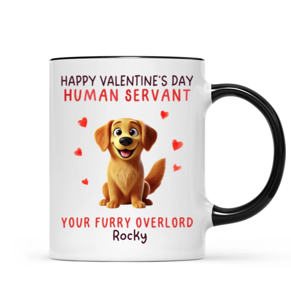Funny Cartoon Dogs Happy Dog Human Servant Personalized Mug, Funny Gift For Dog Lovers - Image 10