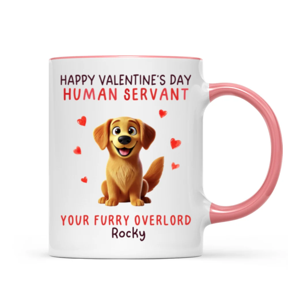Funny Cartoon Dogs Happy Dog Human Servant Personalized Mug, Funny Gift For Dog Lovers - Image 13