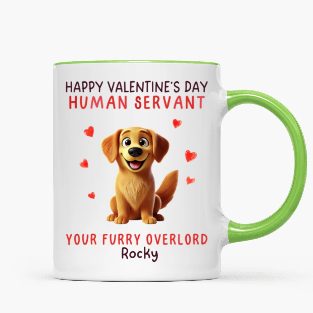 Funny Cartoon Dogs Happy Dog Human Servant Personalized Mug, Funny Gift For Dog Lovers - Image 14