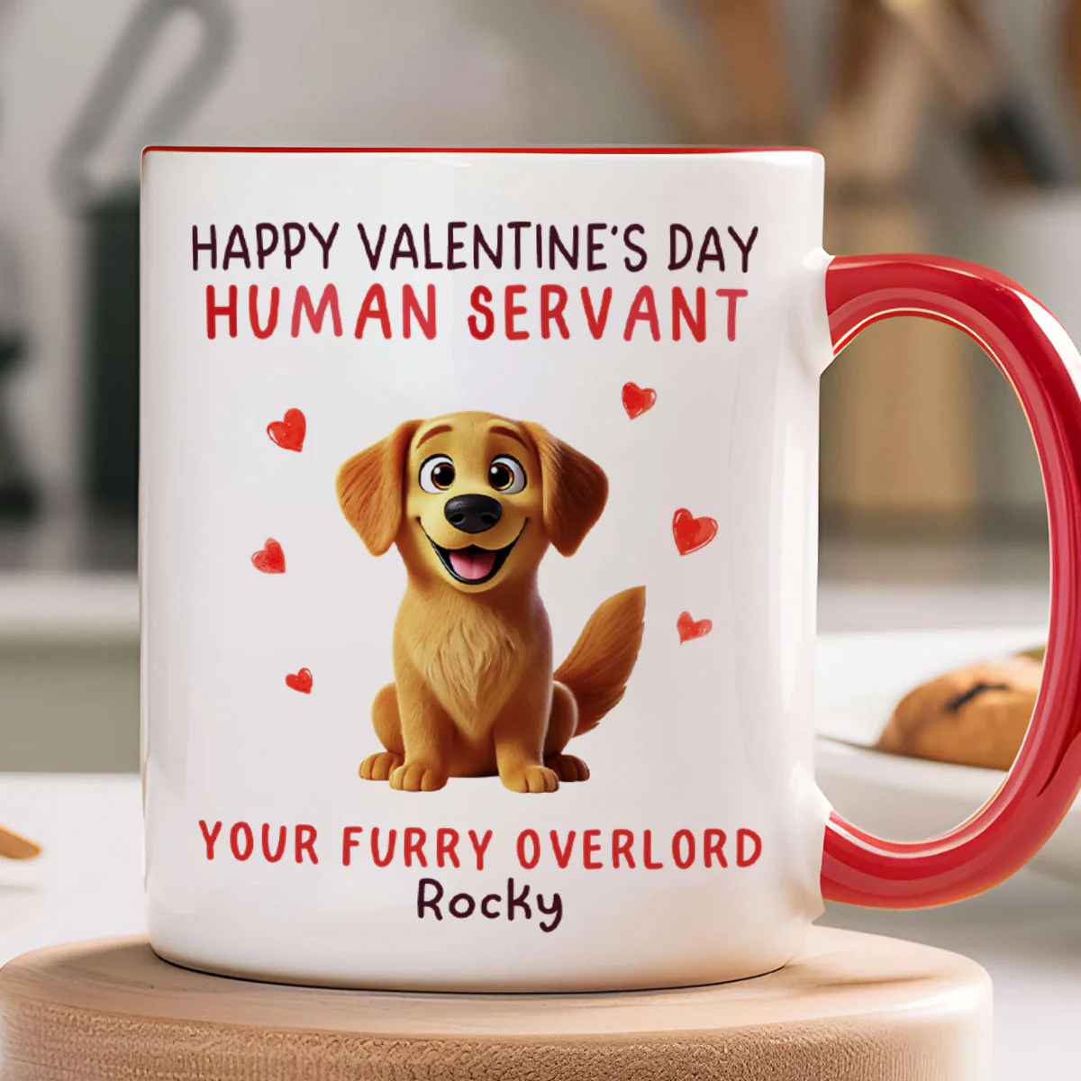 Funny Cartoon Dogs Happy Dog Human Servant Personalized Mug, Funny Gift For Dog Lovers - Image 7