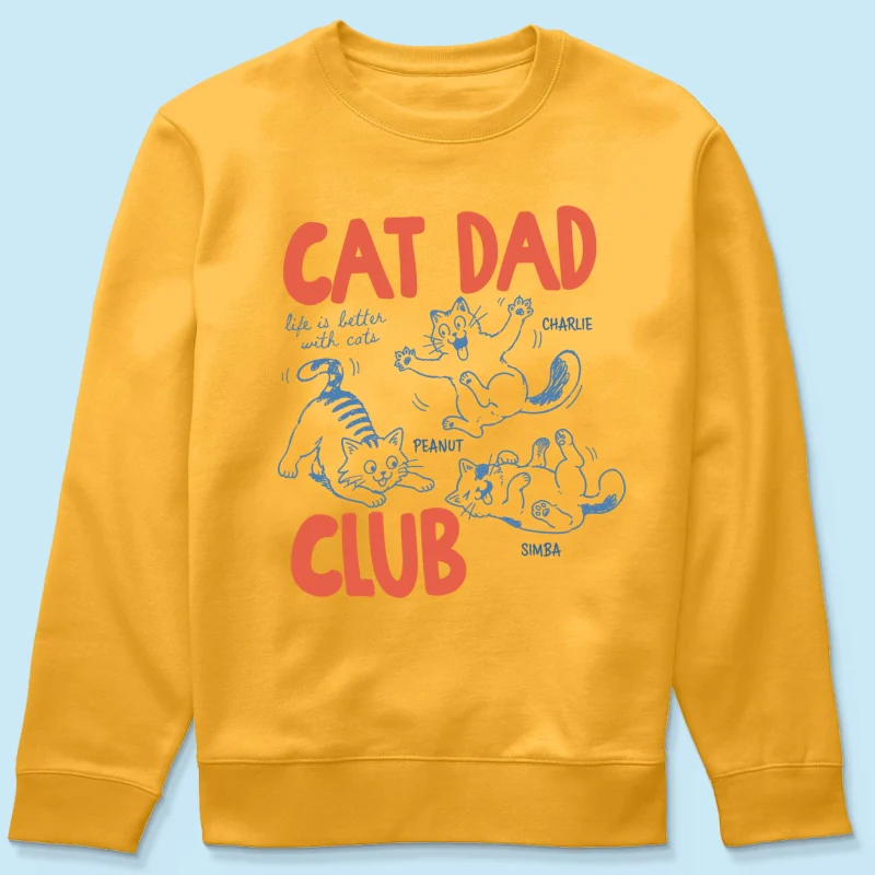 Funny Cat Dad Club - Personalized Shirt - Father's Day Gift for Cat Dad - Image 15