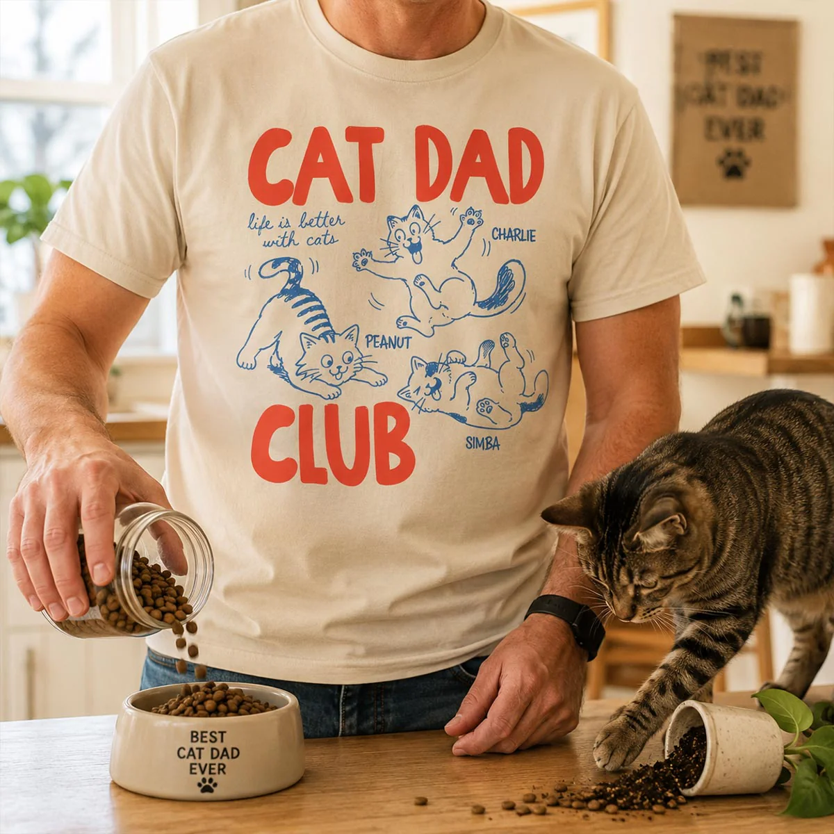 Funny Cat Dad Club - Personalized Shirt - Father's Day Gift for Cat Dad - Image 4