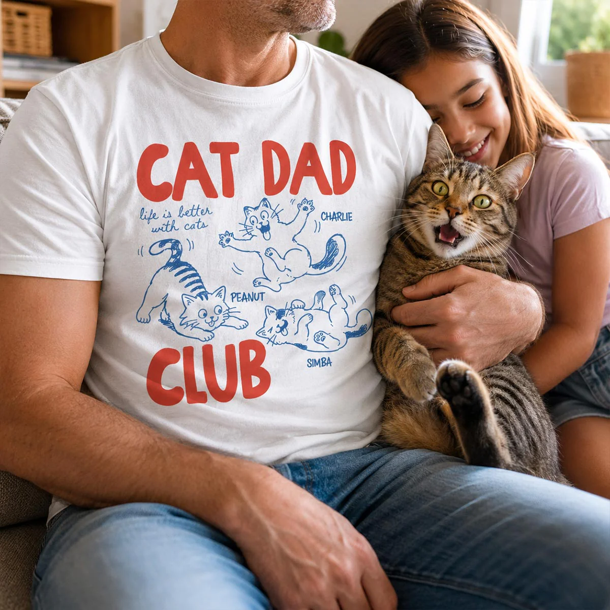 Funny Cat Dad Club - Personalized Shirt - Father's Day Gift for Cat Dad - Image 5
