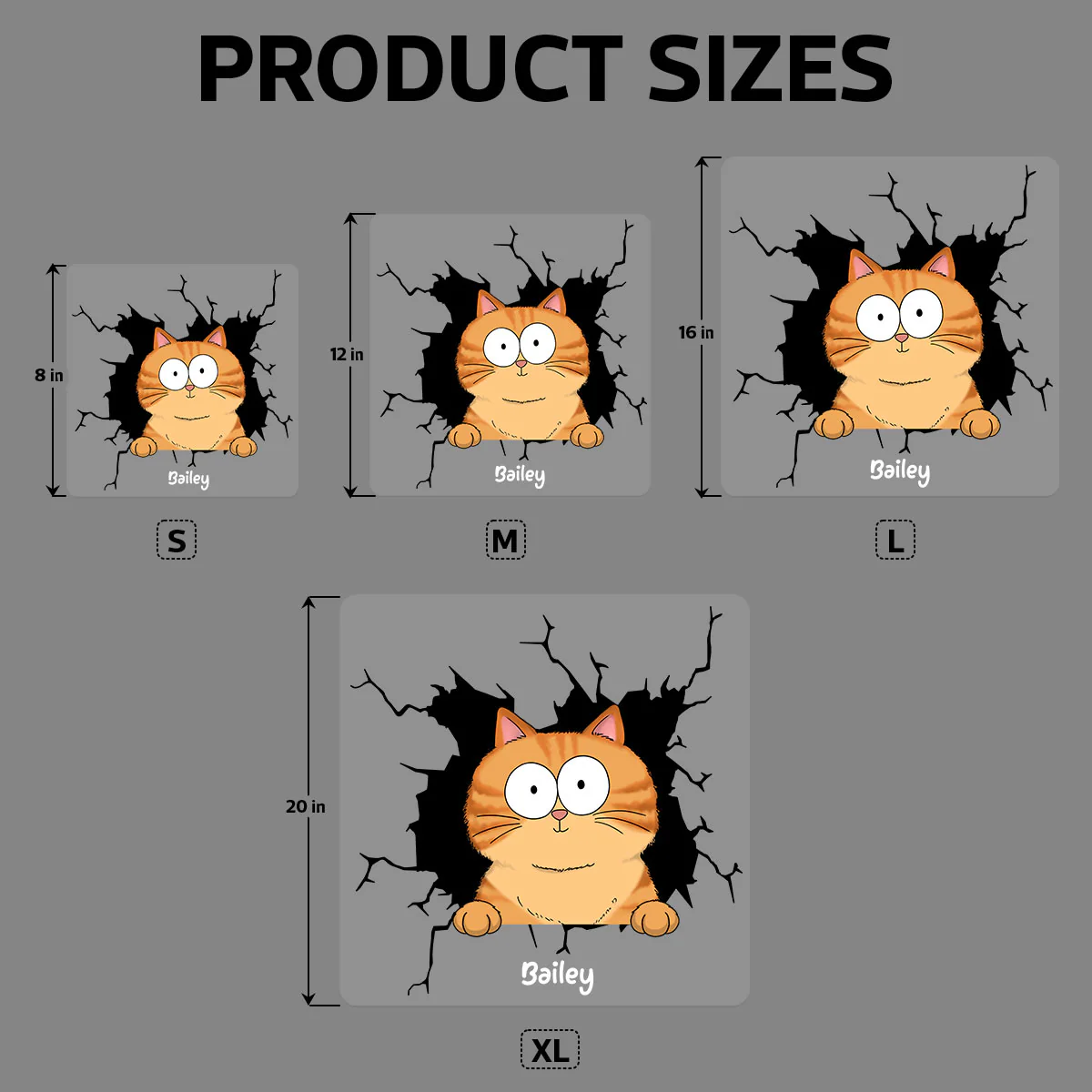 Funny Cats Personalized Decal, Gift For Cat Lovers - Image 8
