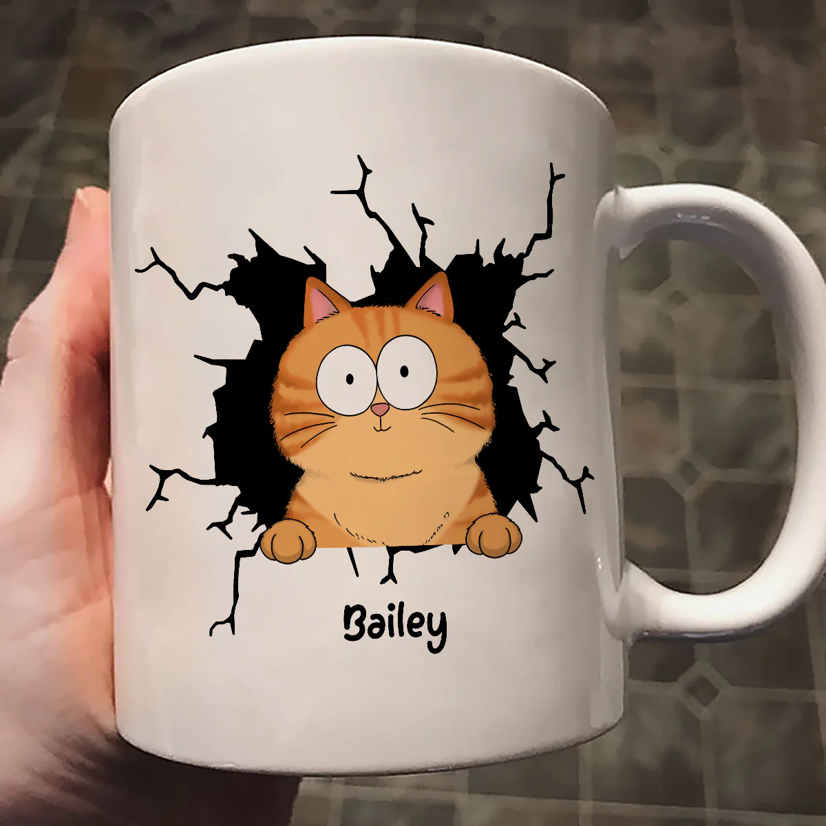 Funny Cat Personalized Mug, Gift For Cat Mom, Cat Dad, Cat Lover - Image 2