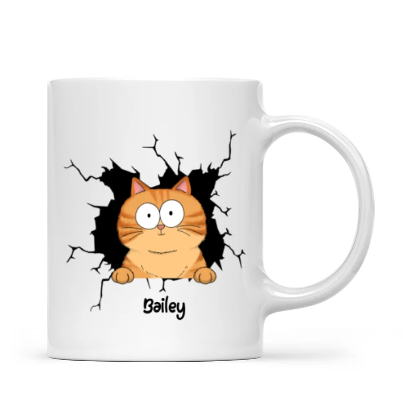 Funny Cat Personalized Mug, Gift For Cat Mom, Cat Dad, Cat Lover - Image 8