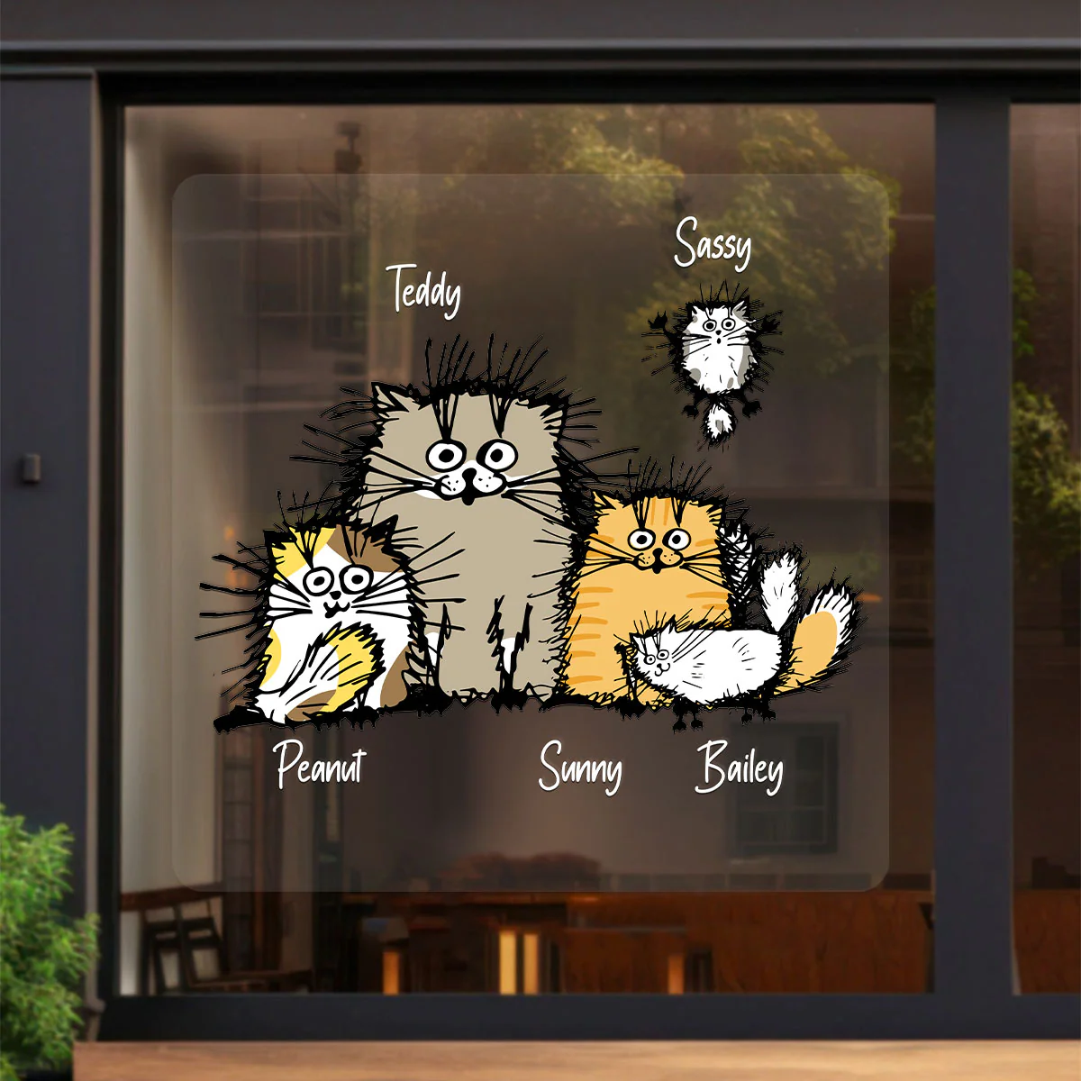 Cute Funny Cats Personalized Decal, Gift For Cat Lovers - Image 3