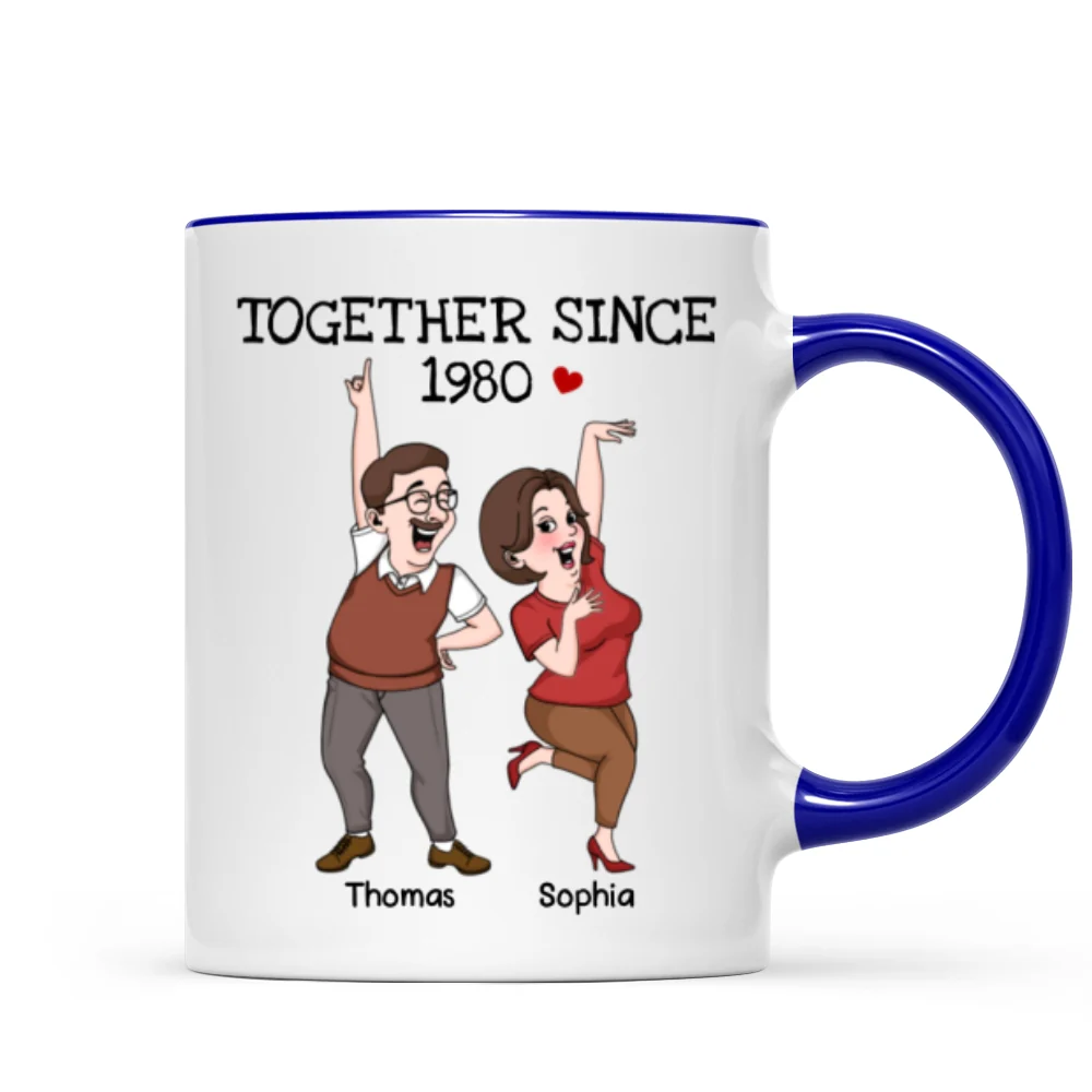 Funny Couple Together Since Personalized Mug, Anniversary Gift For Him, For Her - Image 10