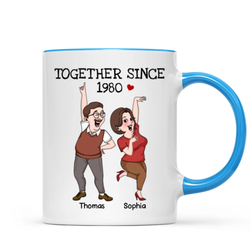 Funny Couple Together Since Personalized Mug, Anniversary Gift For Him, For Her - Image 12
