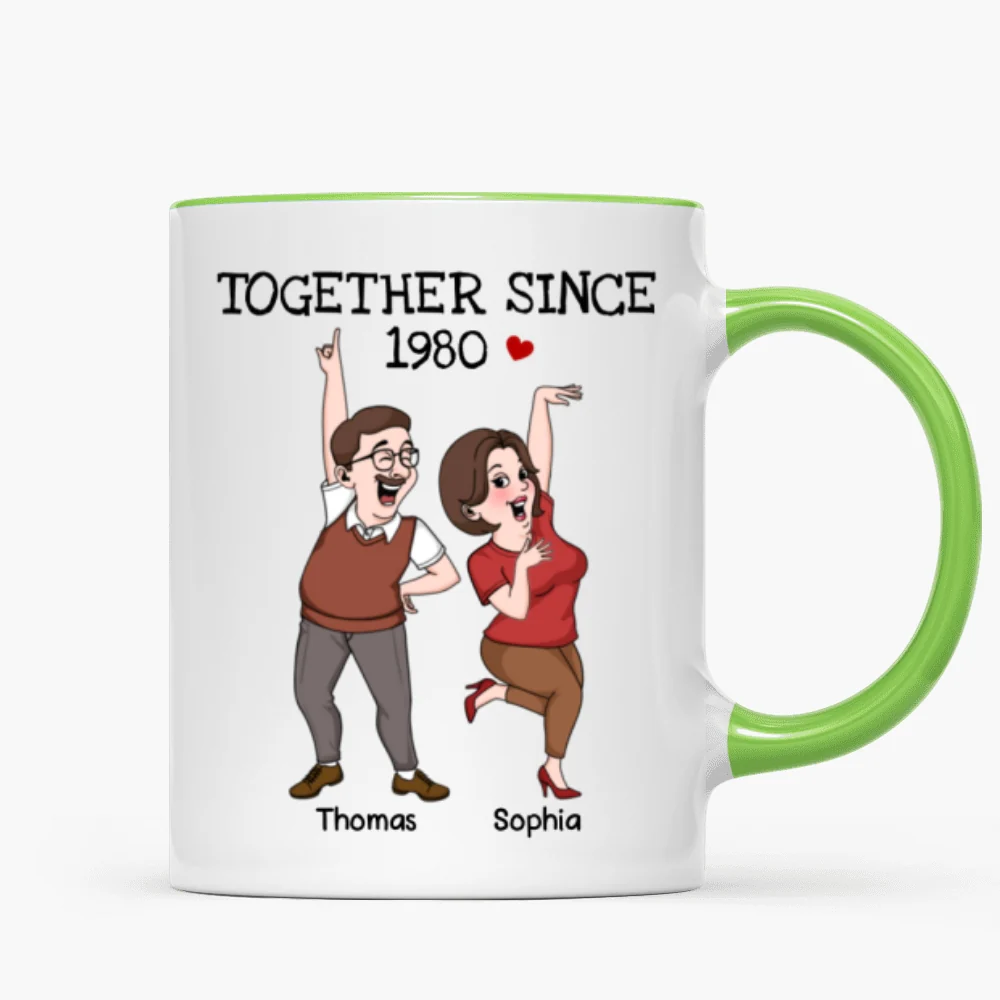 Funny Couple Together Since Personalized Mug, Anniversary Gift For Him, For Her - Image 14