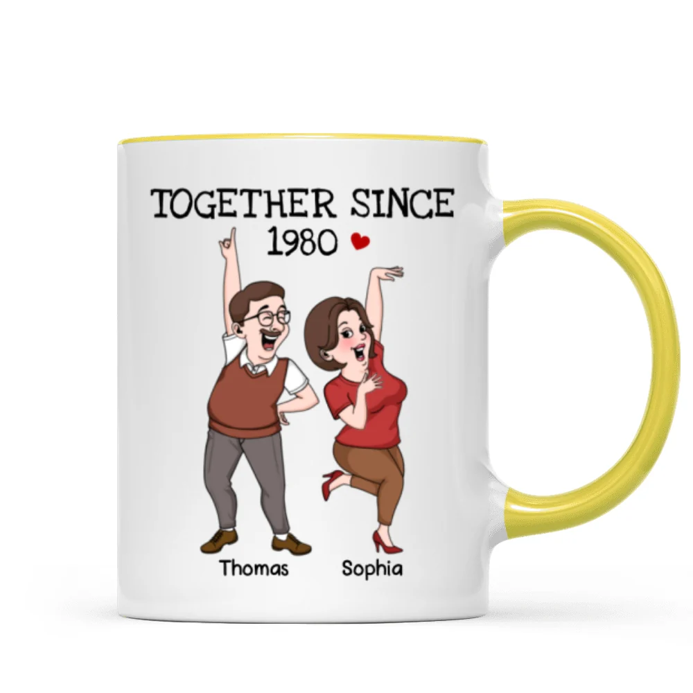 Funny Couple Together Since Personalized Mug, Anniversary Gift For Him, For Her - Image 16