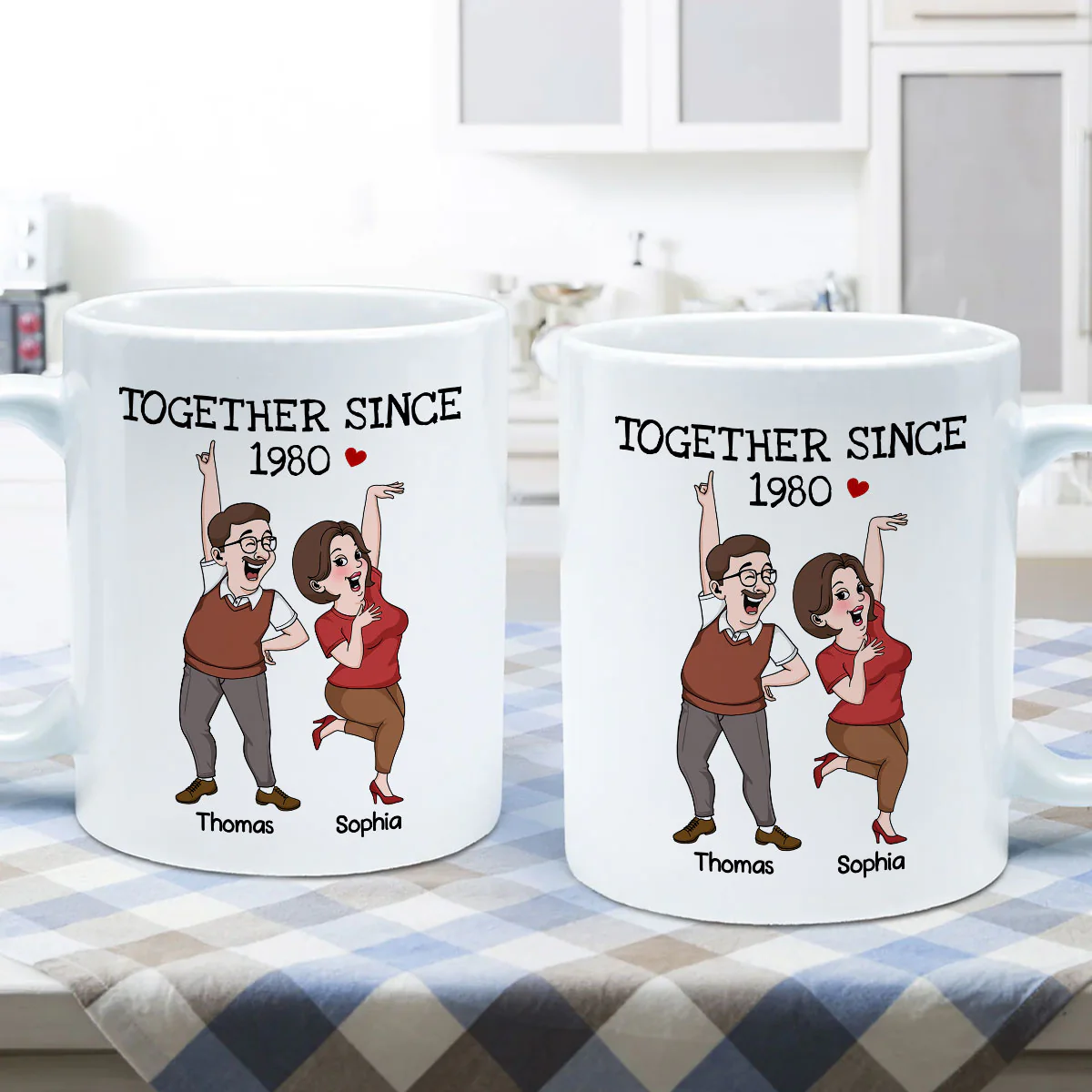 Funny Couple Together Since Personalized Mug, Anniversary Gift For Him, For Her - Image 5