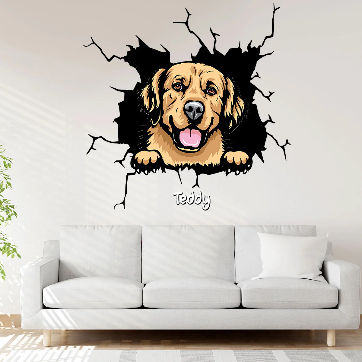 Funny Dog Decor On Car Fridge Window Personalized Decal - Image 2