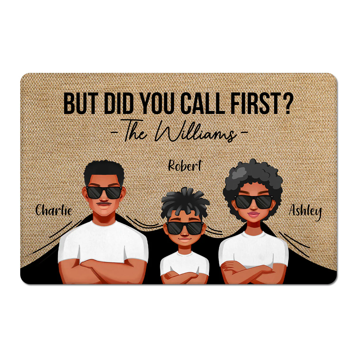 Funny Family But Did You Call First Personalized Doormat - Image 2