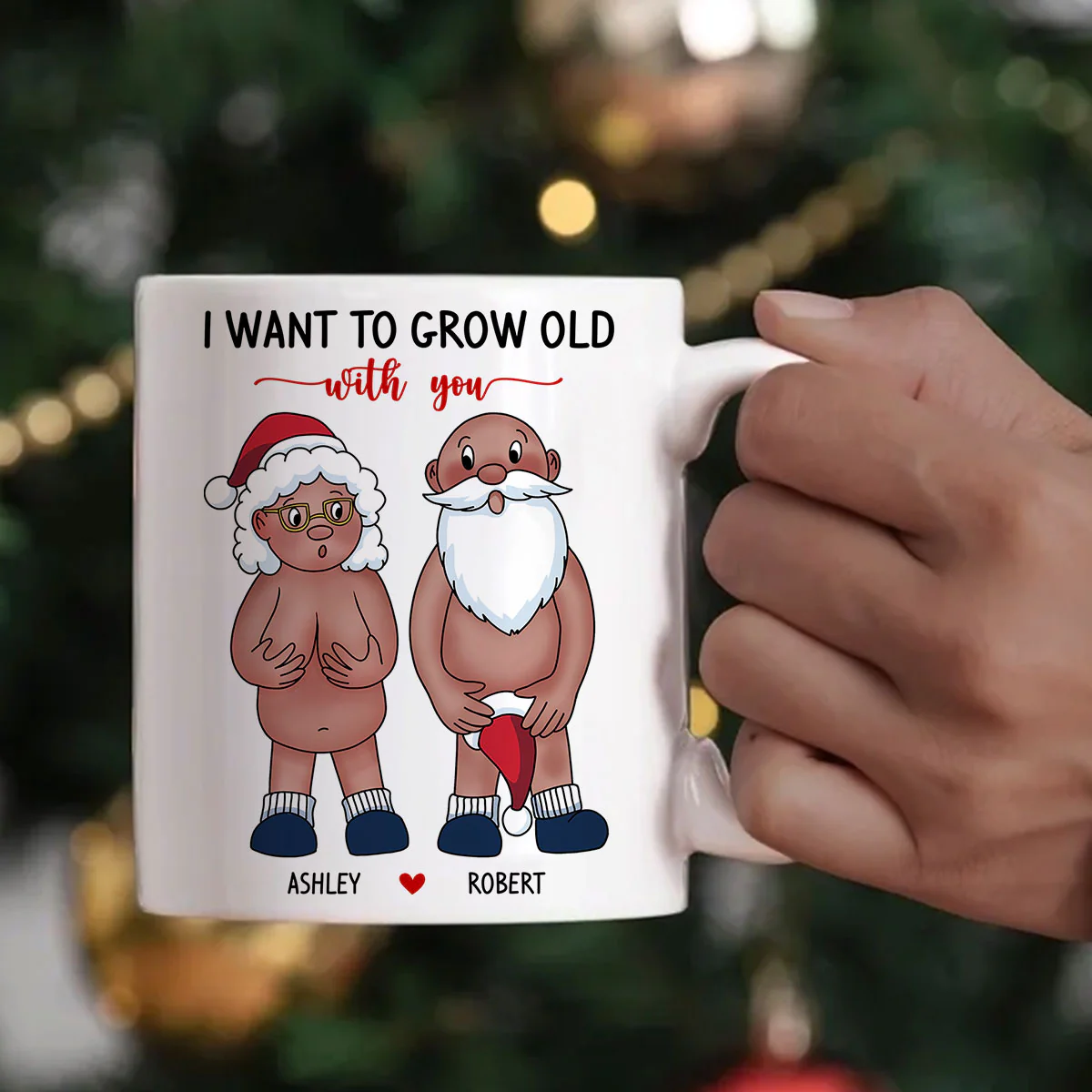 Funny Old Couple Personalized Mug Christmas Gift for Him for Her - Image 10