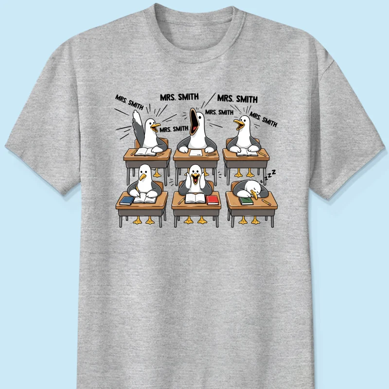 Funny Seagull Teacher - Personalized Shirt - Back To School Gift - Image 11