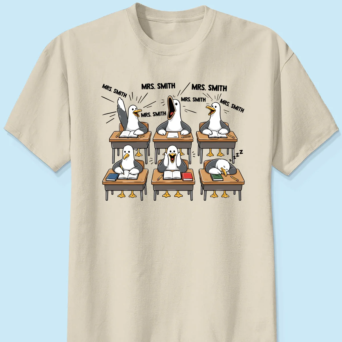 Funny Seagull Teacher - Personalized Shirt - Back To School Gift - Image 14