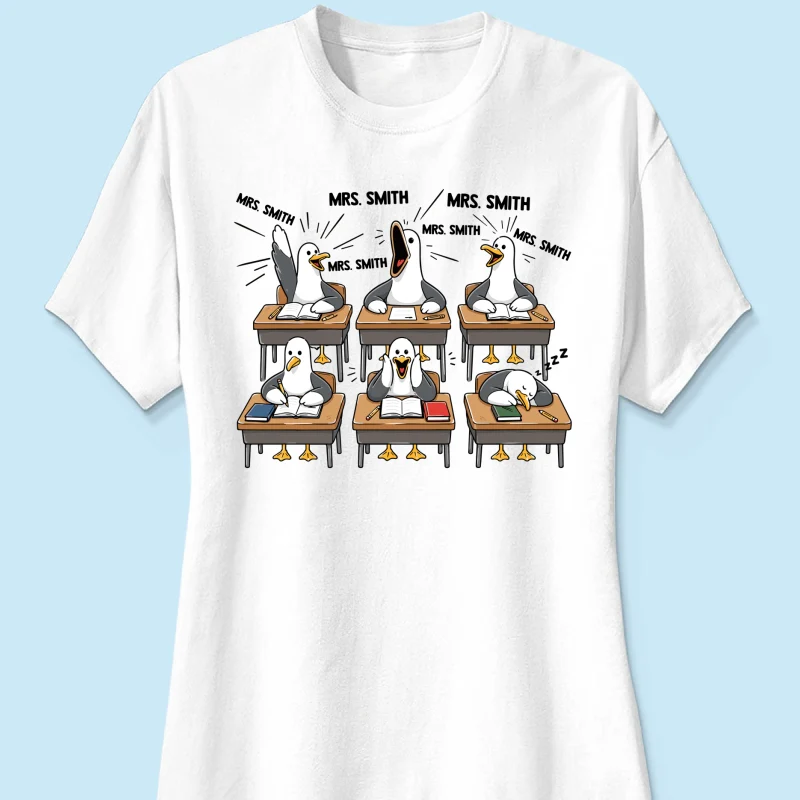 Funny Seagull Teacher - Personalized Shirt - Back To School Gift - Image 15