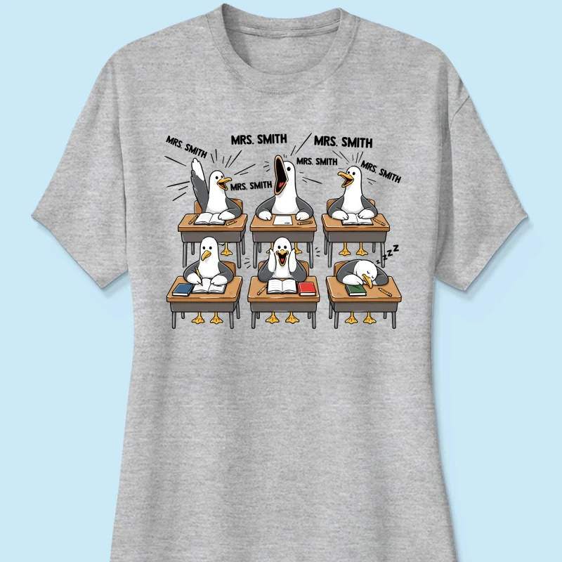 Funny Seagull Teacher - Personalized Shirt - Back To School Gift - Image 16