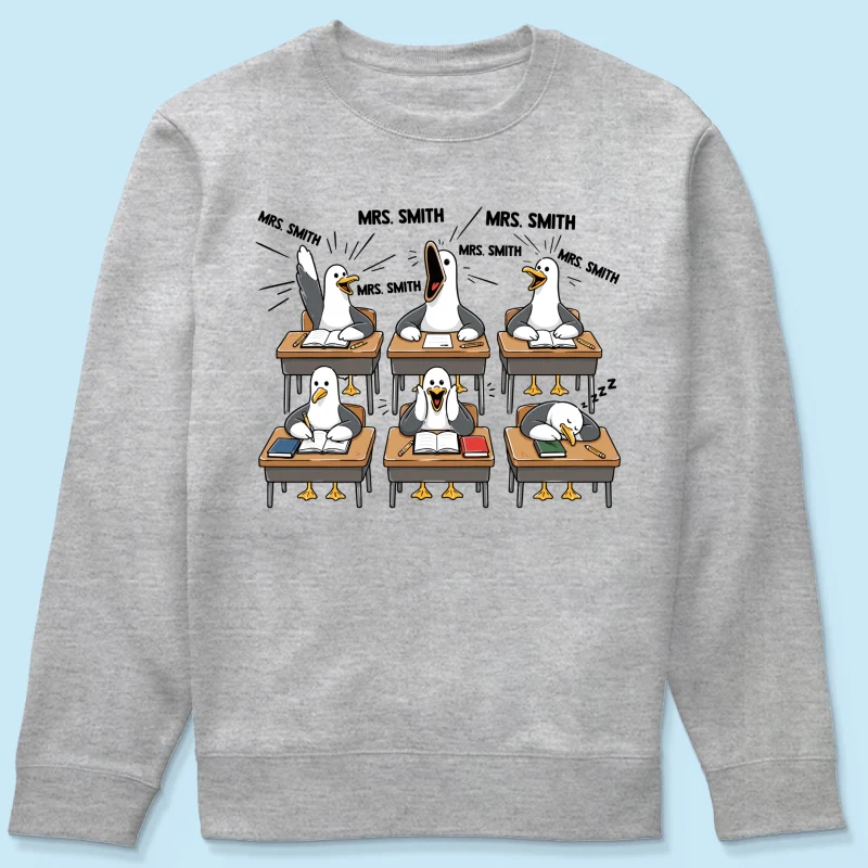 Funny Seagull Teacher - Personalized Shirt - Back To School Gift - Image 20