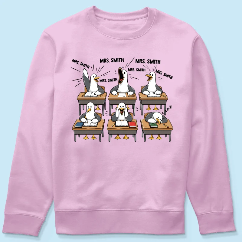 Funny Seagull Teacher - Personalized Shirt - Back To School Gift - Image 21