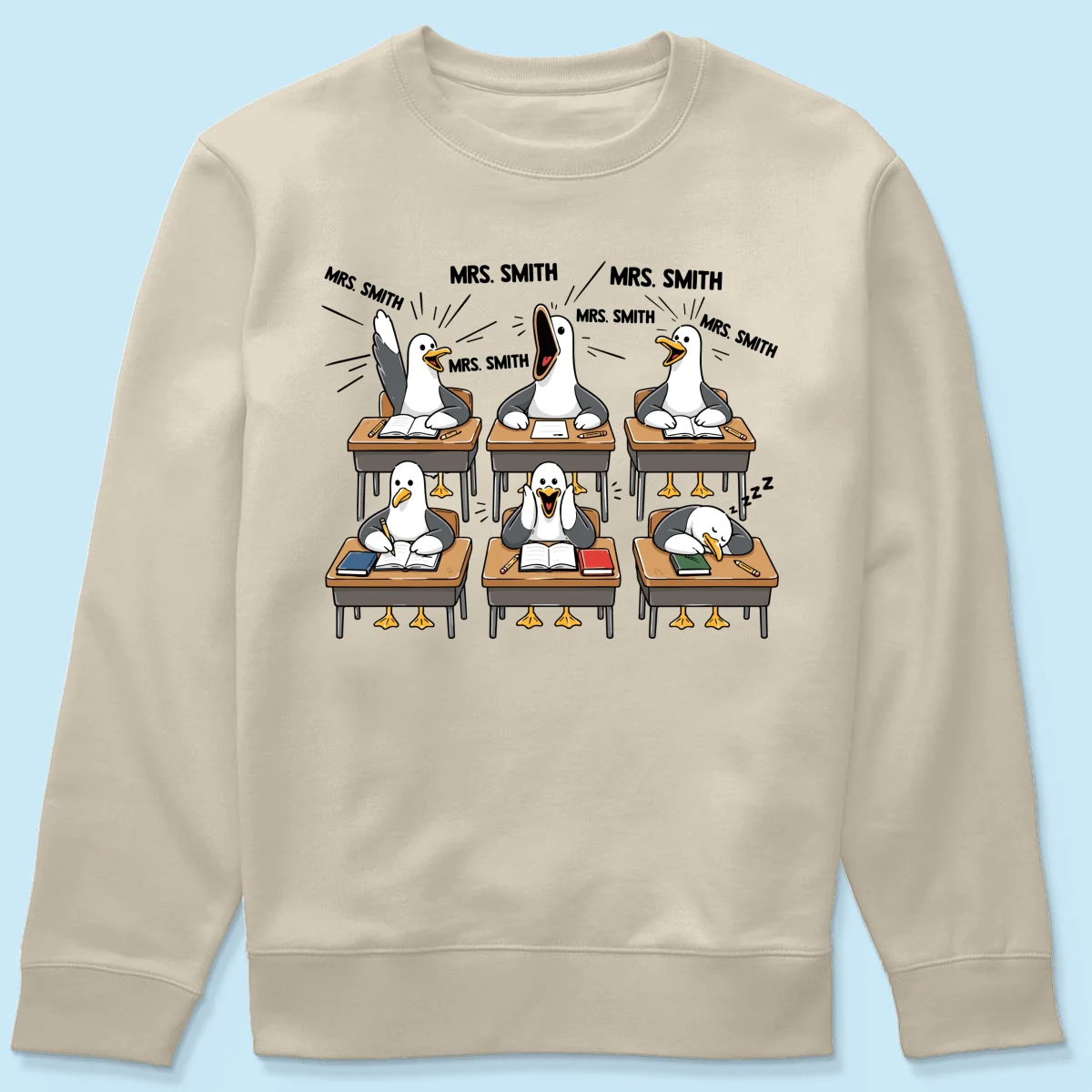 Funny Seagull Teacher - Personalized Shirt - Back To School Gift - Image 22