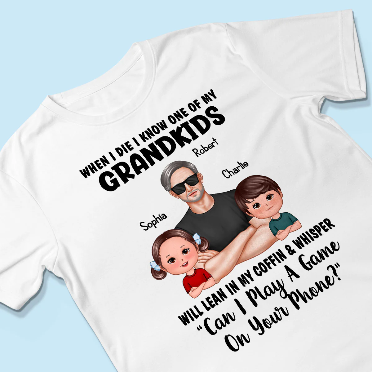 Funny Shirt For Grandpa Man And Kids Personalized Shirt - Image 3