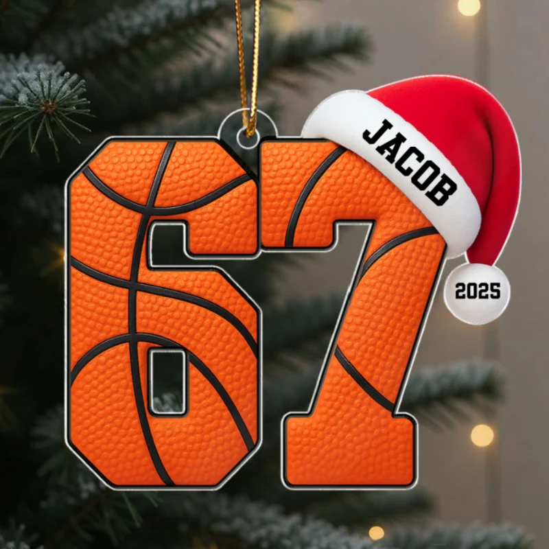 Funny Six Seven 67 Sports - Personalized Acrylic Ornament - Funny Teenager Christmas Gifts, Teen Slang - Image 10