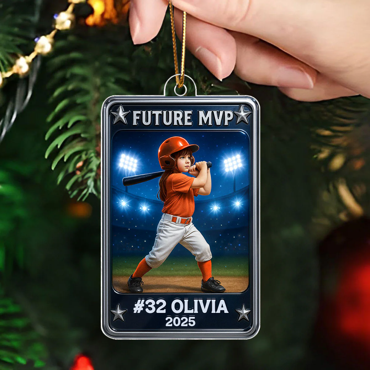Future MVP Baseball Softball Card - Personalized Acrylic Ornament - Christmas Gift for Sons, Daughters, Grandkids - Image 5