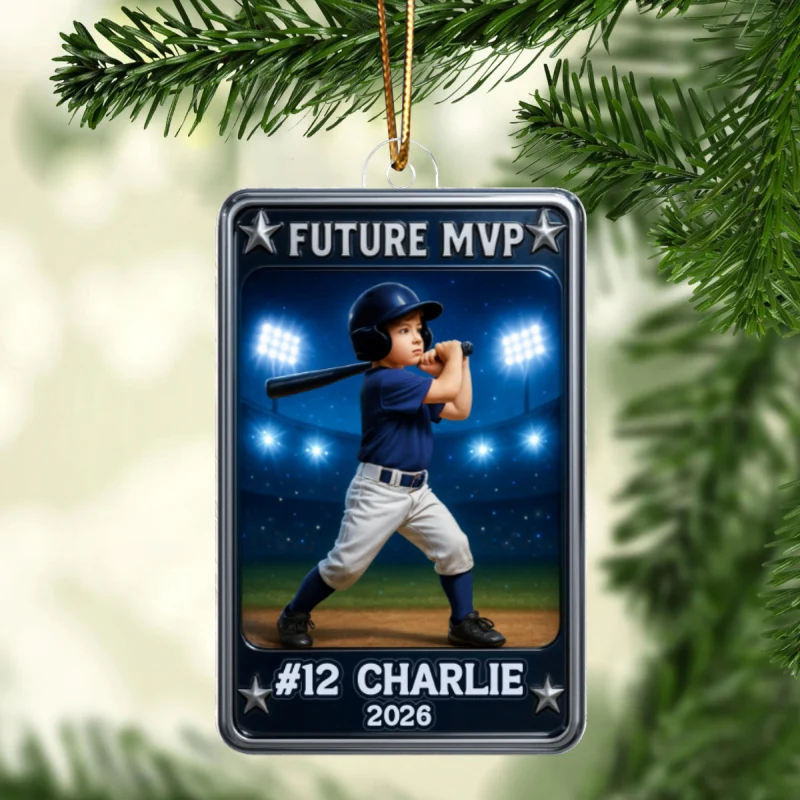 Future MVP Baseball Softball Card - Personalized Acrylic Ornament - Christmas Gift for Sons, Daughters, Grandkids - Image 8
