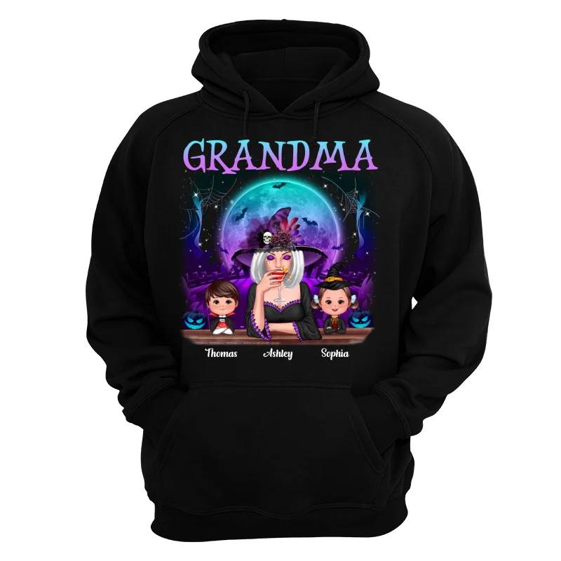 Galaxy Moon Grandma Mom Halloween Personalized Shirt - Image 13