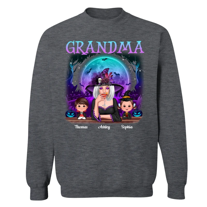 Galaxy Moon Grandma Mom Halloween Personalized Shirt - Image 18
