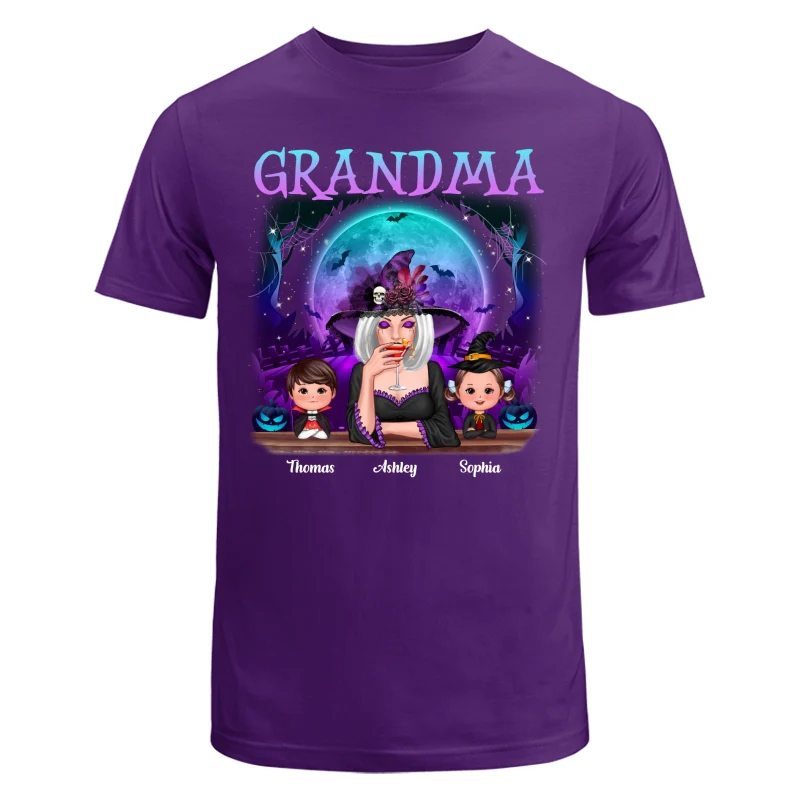 Galaxy Moon Grandma Mom Halloween Personalized Shirt - Image 8