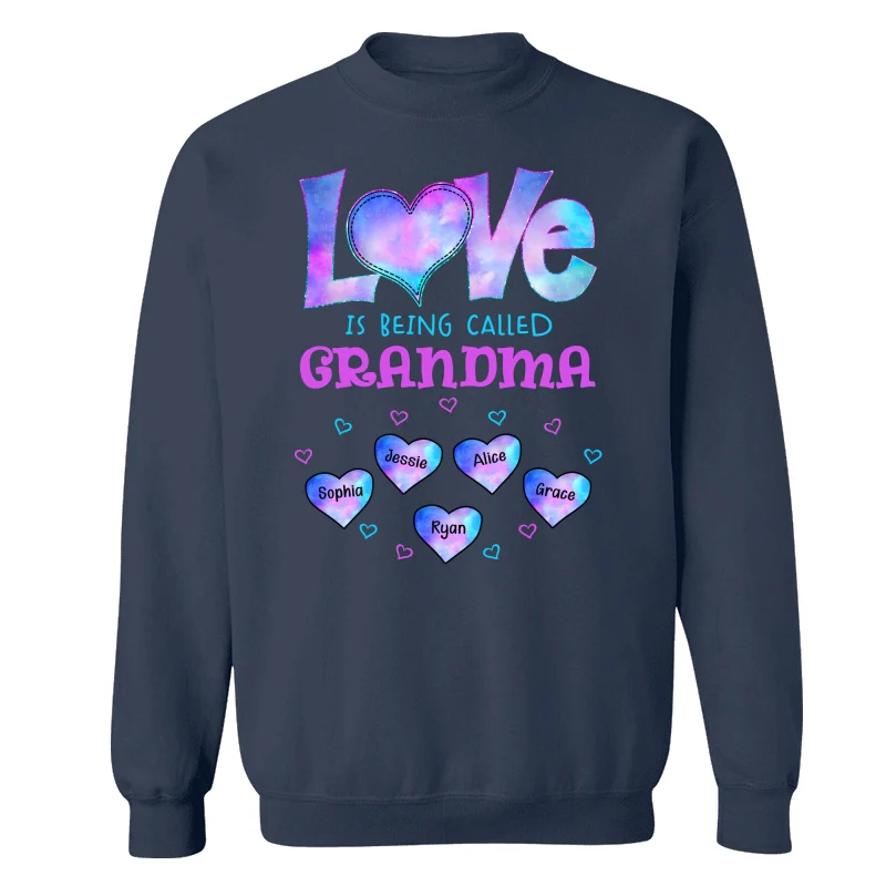 Galaxy Pattern Love Is Being Call Grandma Personalized Shirt - Image 15